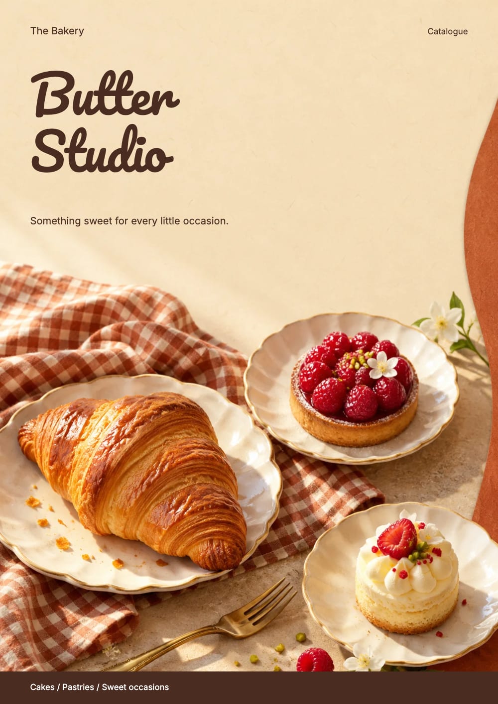 Cover of the Butter Studio bakery & cafe catalogue template