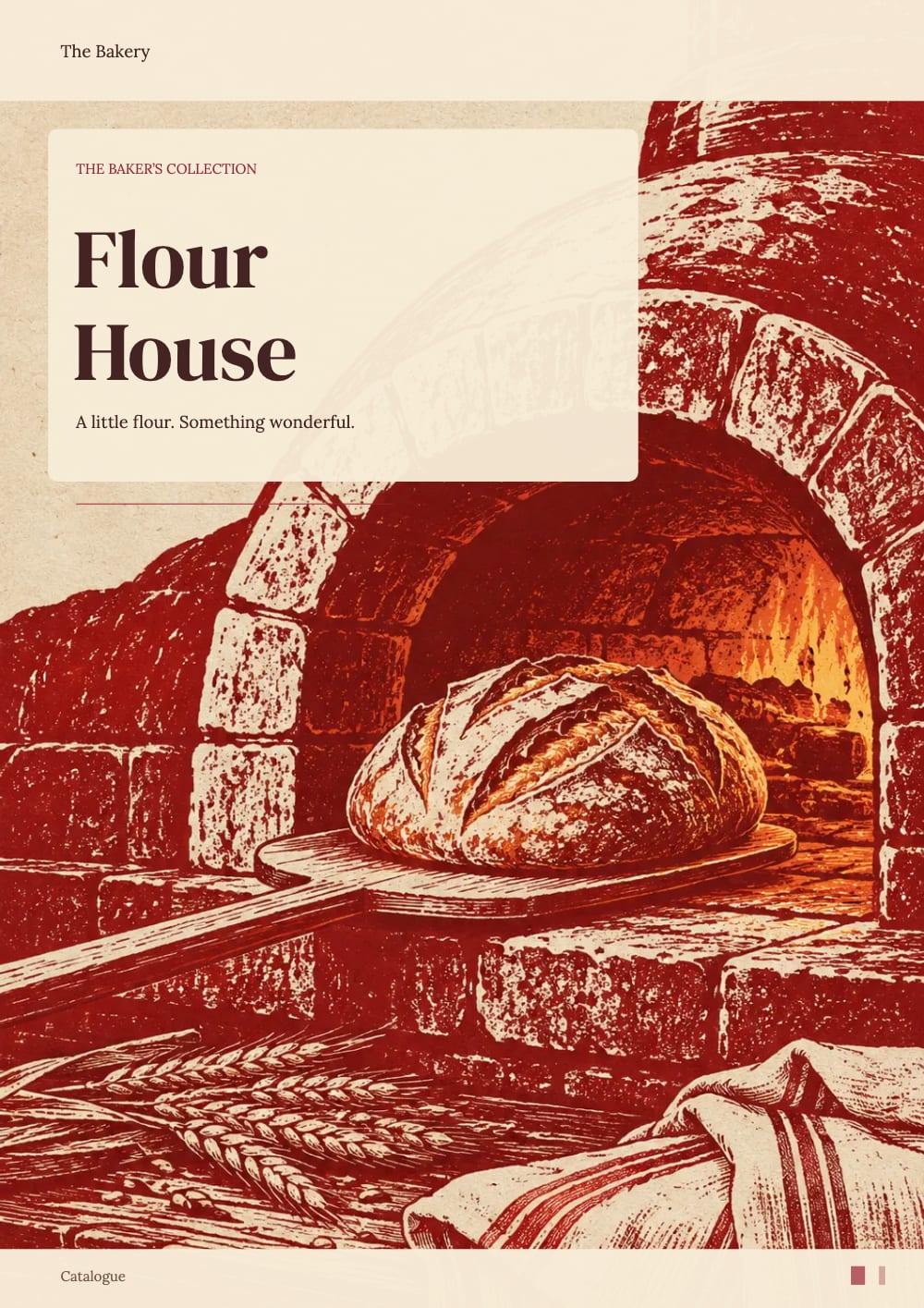 Cover of the Flour House bakery & cafe catalogue template