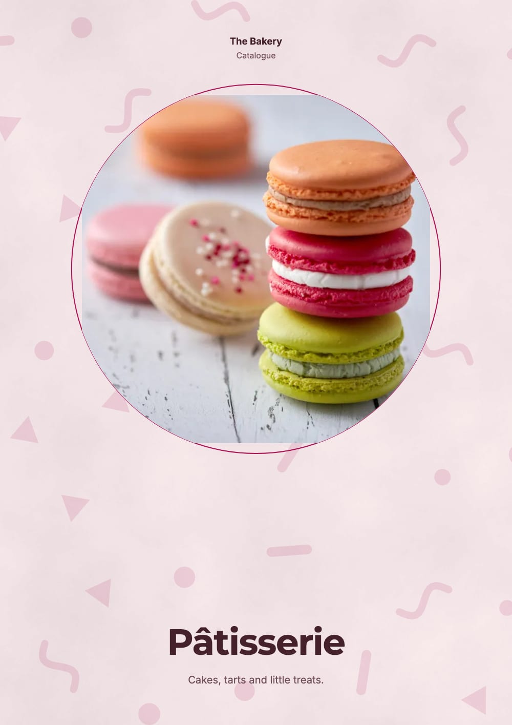 Cover of the Pâtisserie bakery & cafe catalogue template