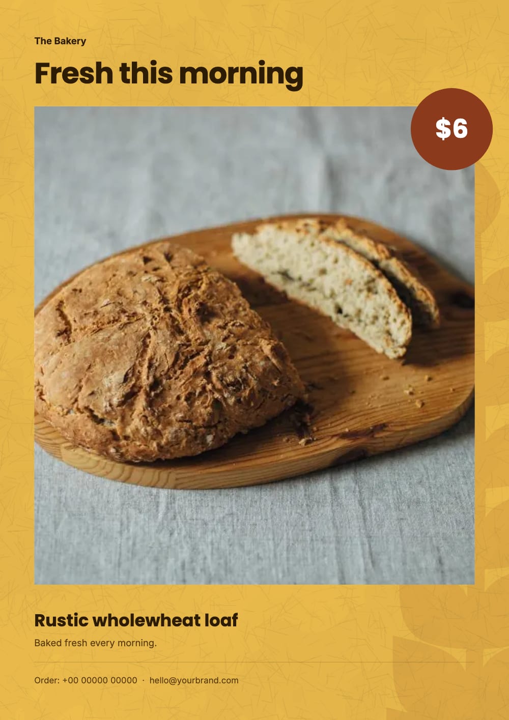 Cover of the Fresh Bread bakery & cafe flyer template
