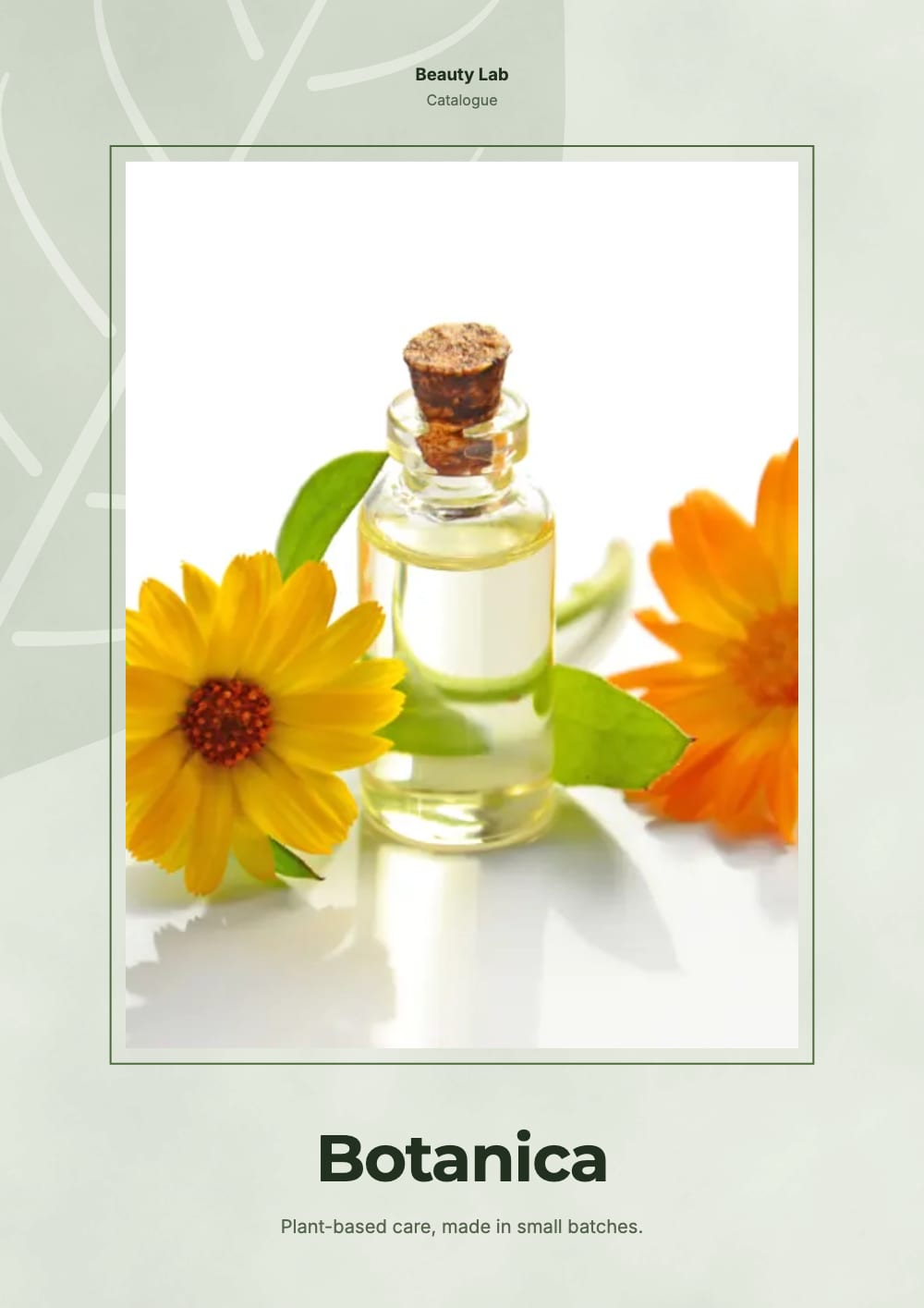 Cover of the Botanica beauty & skincare catalogue template