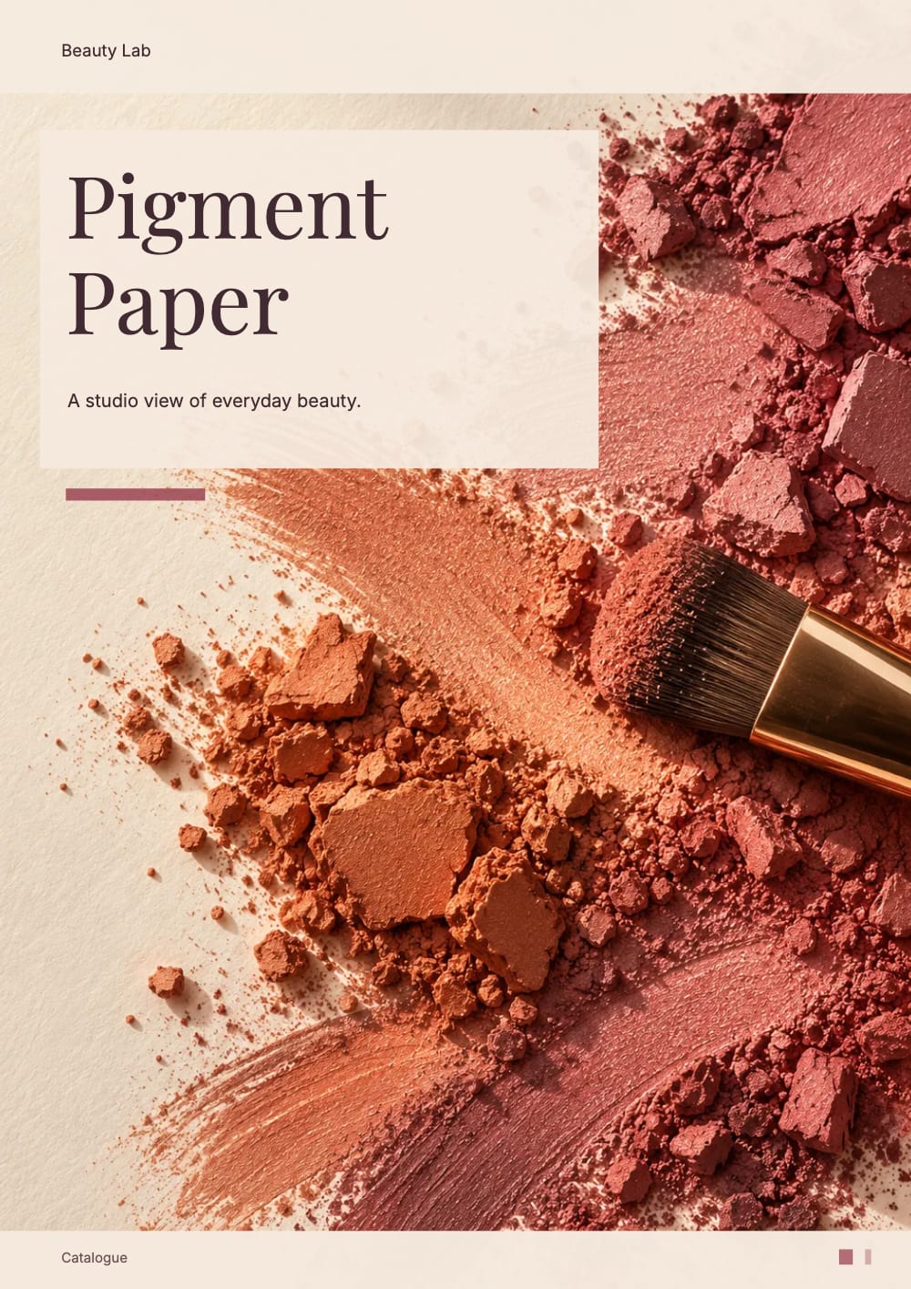 Cover of the Pigment Paper beauty & skincare catalogue template