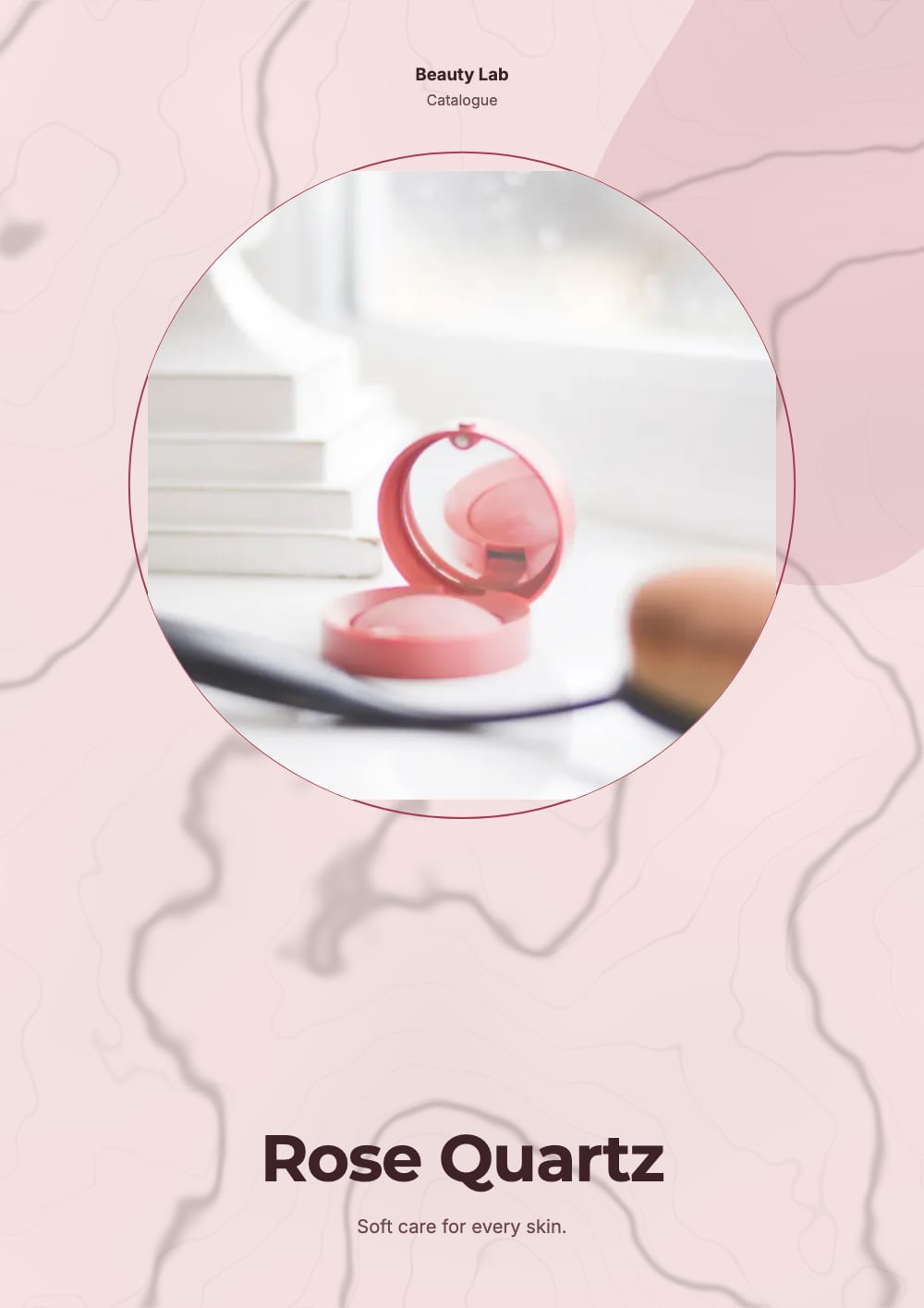 Cover of the Rose Quartz beauty & skincare catalogue template