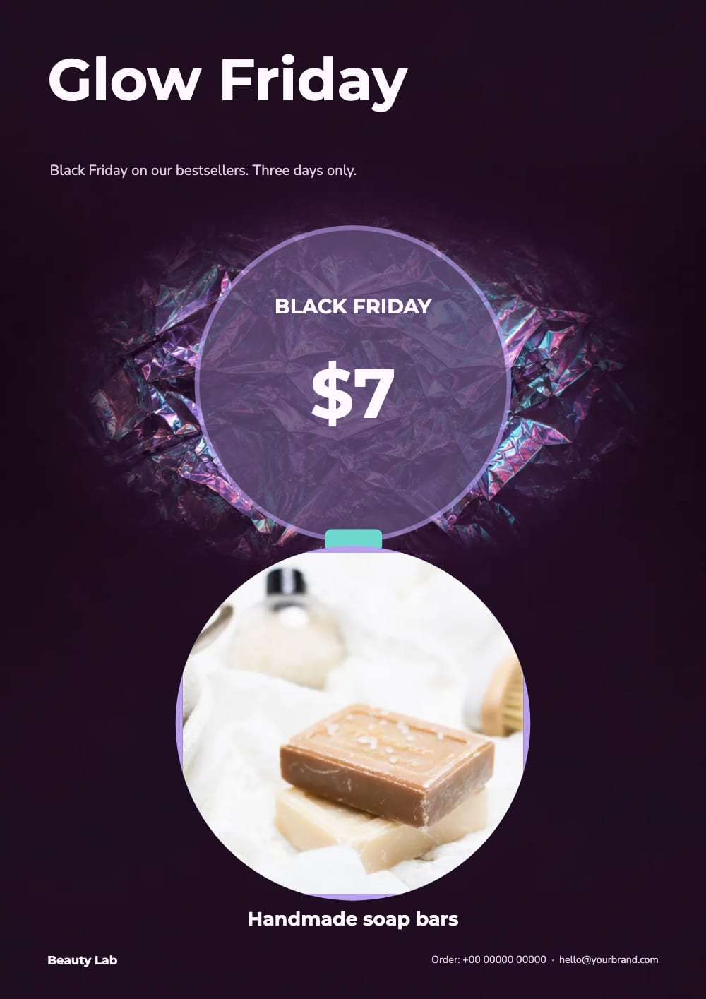 Cover of the Glow Friday beauty & skincare flyer template