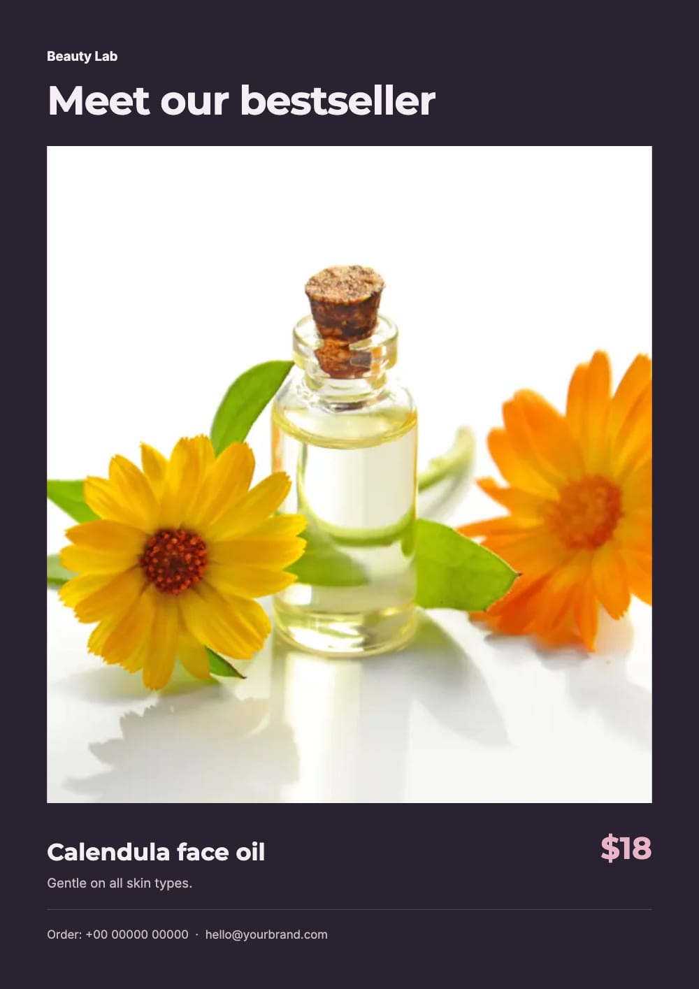 Cover of the Bestseller beauty & skincare flyer template