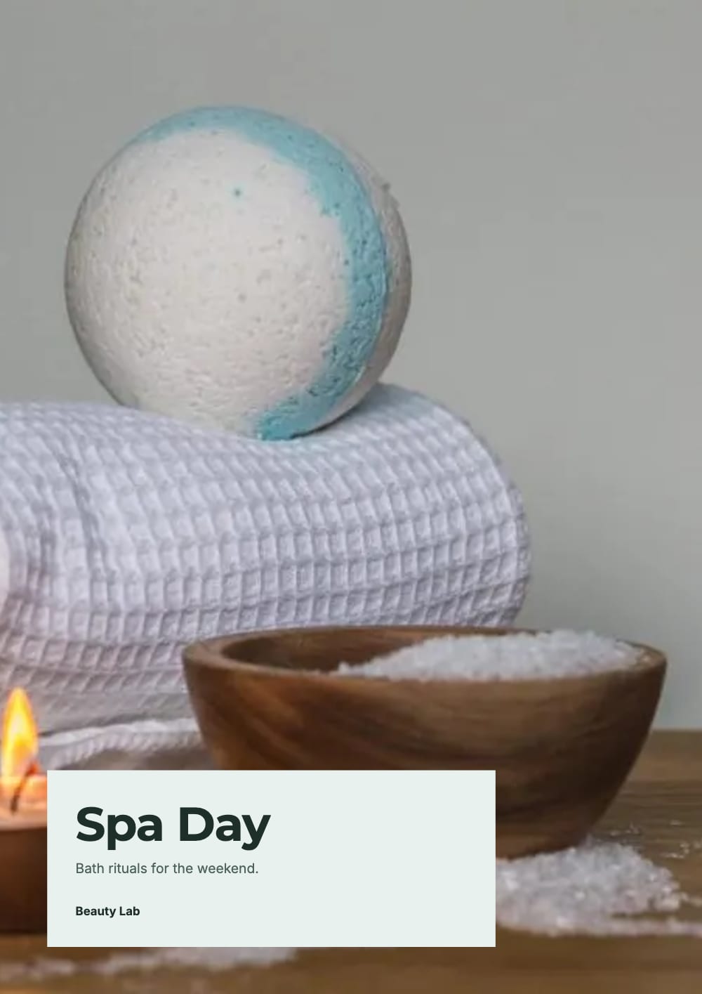 Cover of the Spa Day beauty & skincare lookbook template
