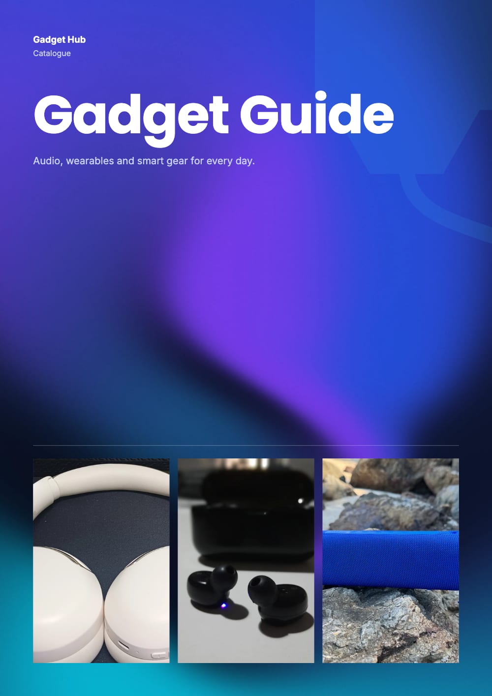 Cover of the Neon Grid electronics & gadgets catalogue template