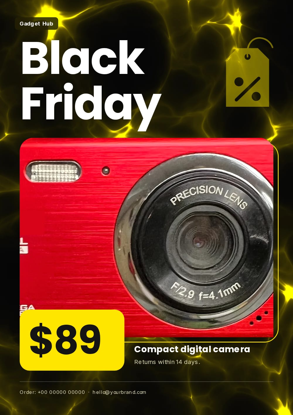 Cover of the Black Friday electronics & gadgets flyer template