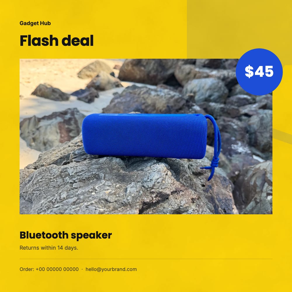 Cover of the Flash Deal electronics & gadgets flyer template