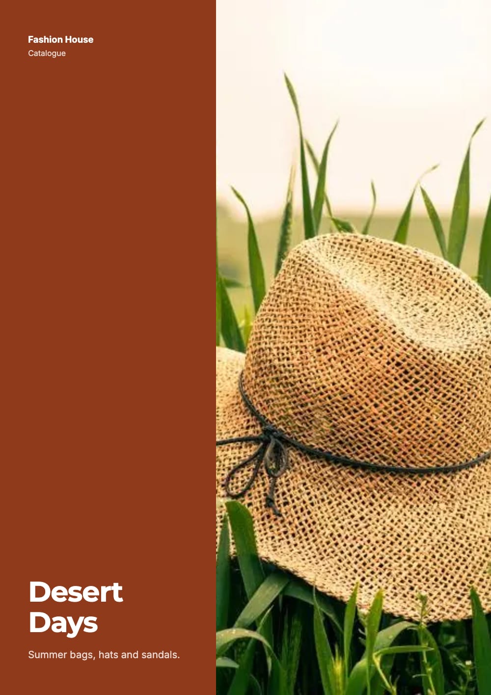 Cover of the Desert Days fashion & accessories catalogue template