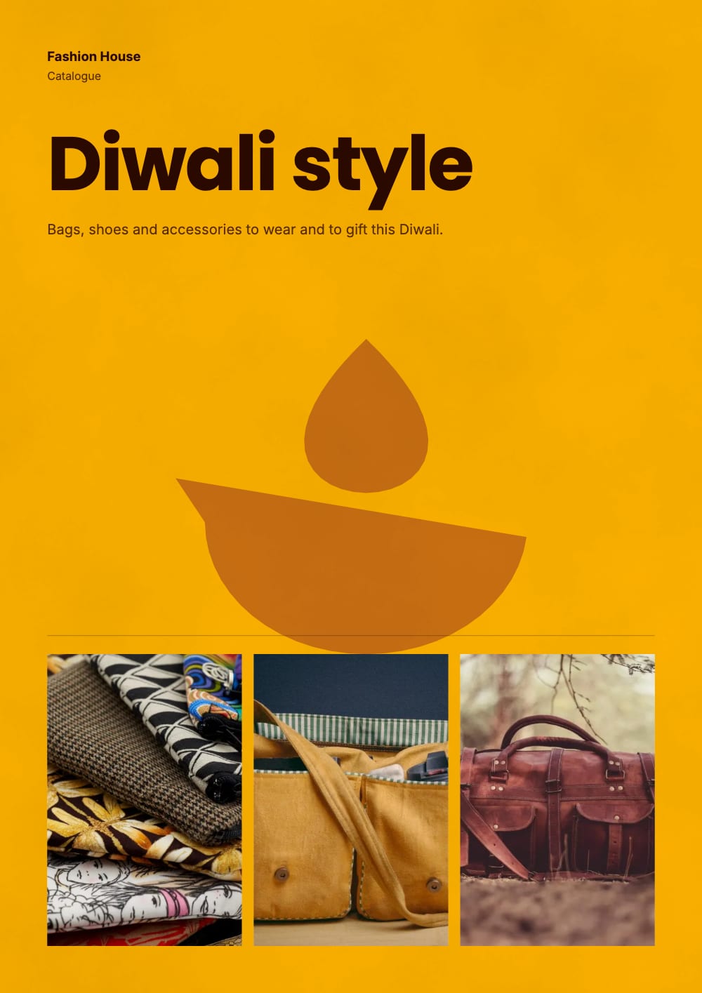 Cover of the Diwali Edit fashion & accessories catalogue template
