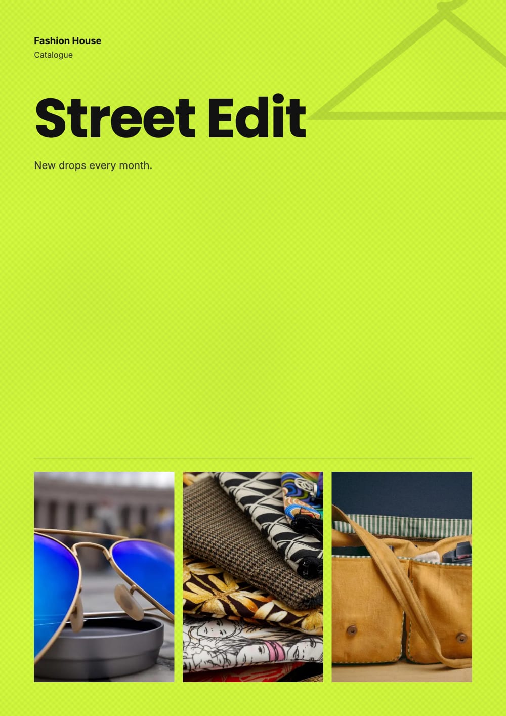Cover of the Street Edit fashion & accessories catalogue template