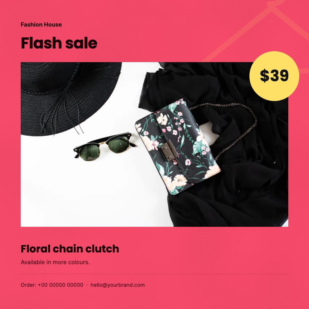 Cover of the Flash Sale fashion & accessories flyer template