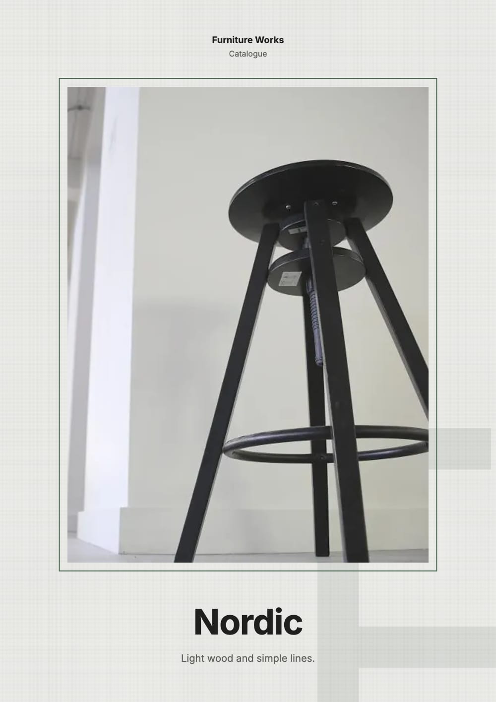 Cover of the Nordic furniture catalogue template