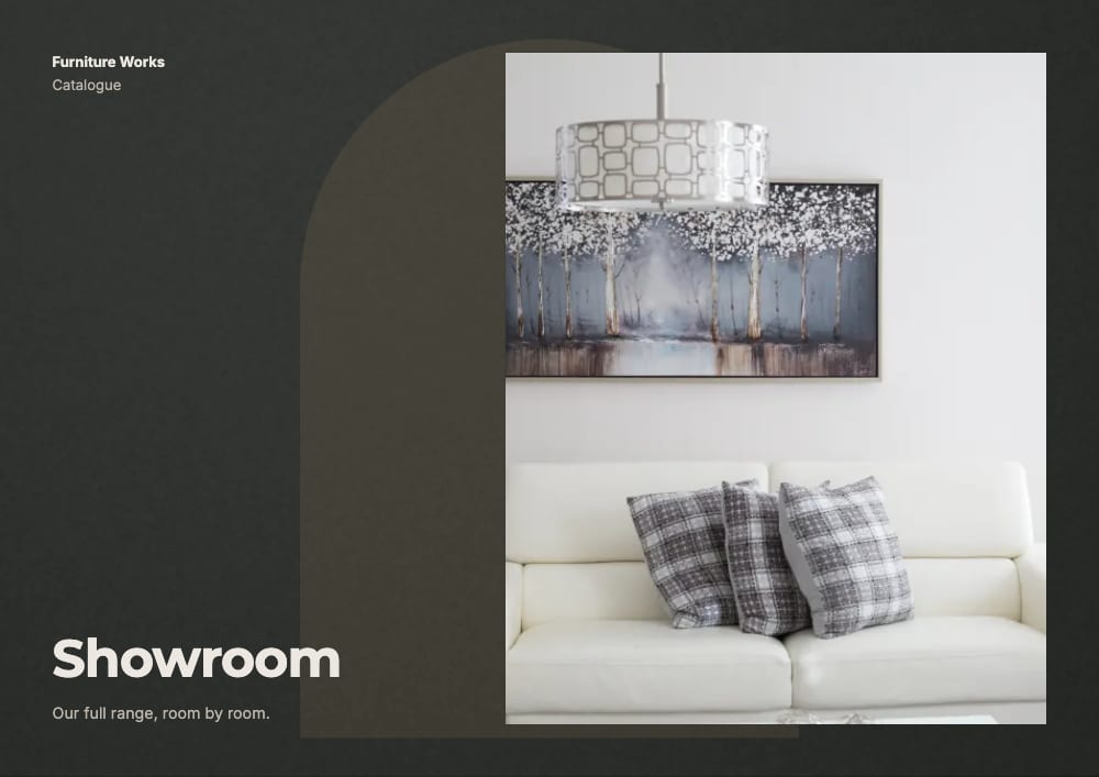 Cover of the Showroom furniture catalogue template
