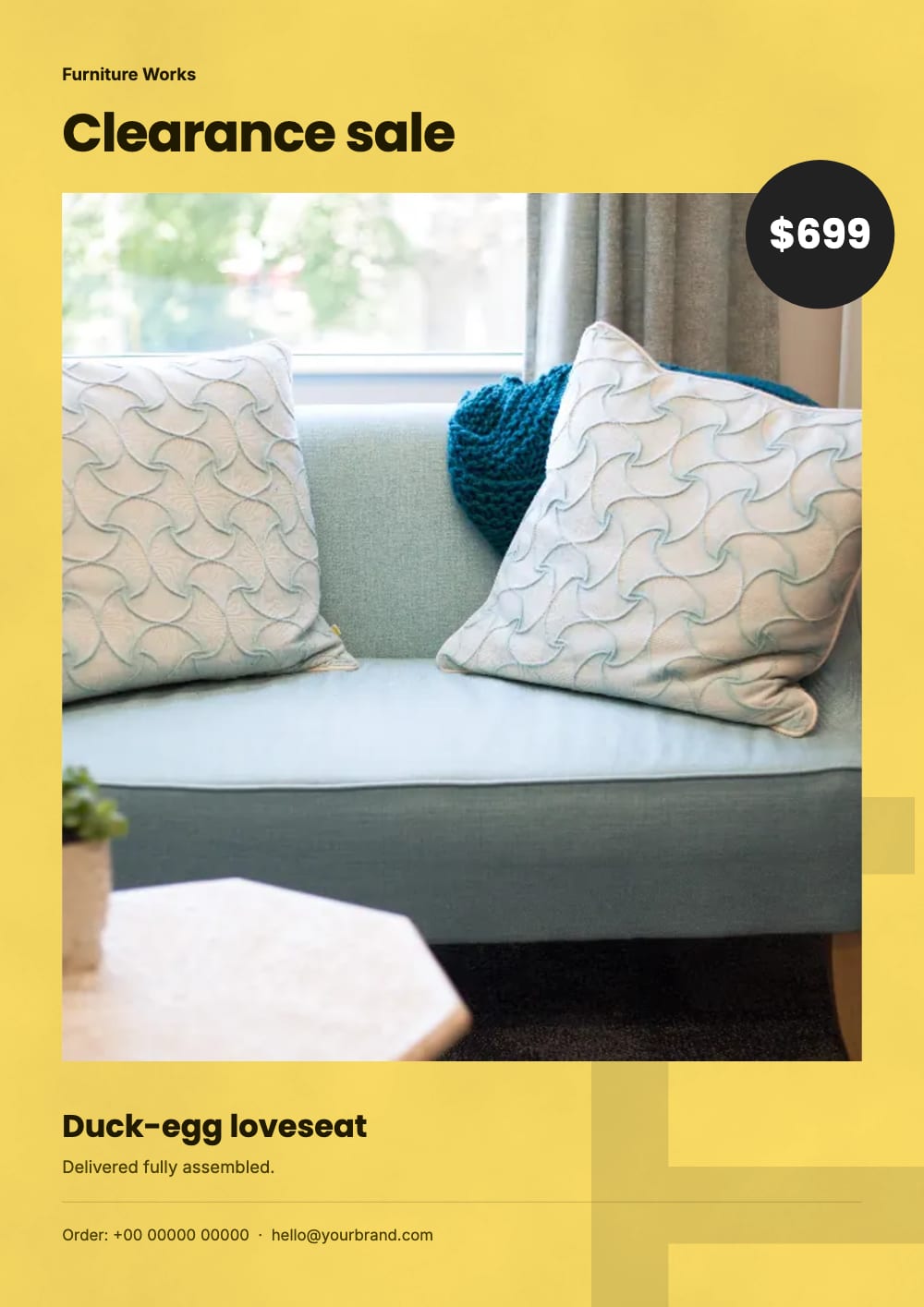 Cover of the Clearance furniture flyer template