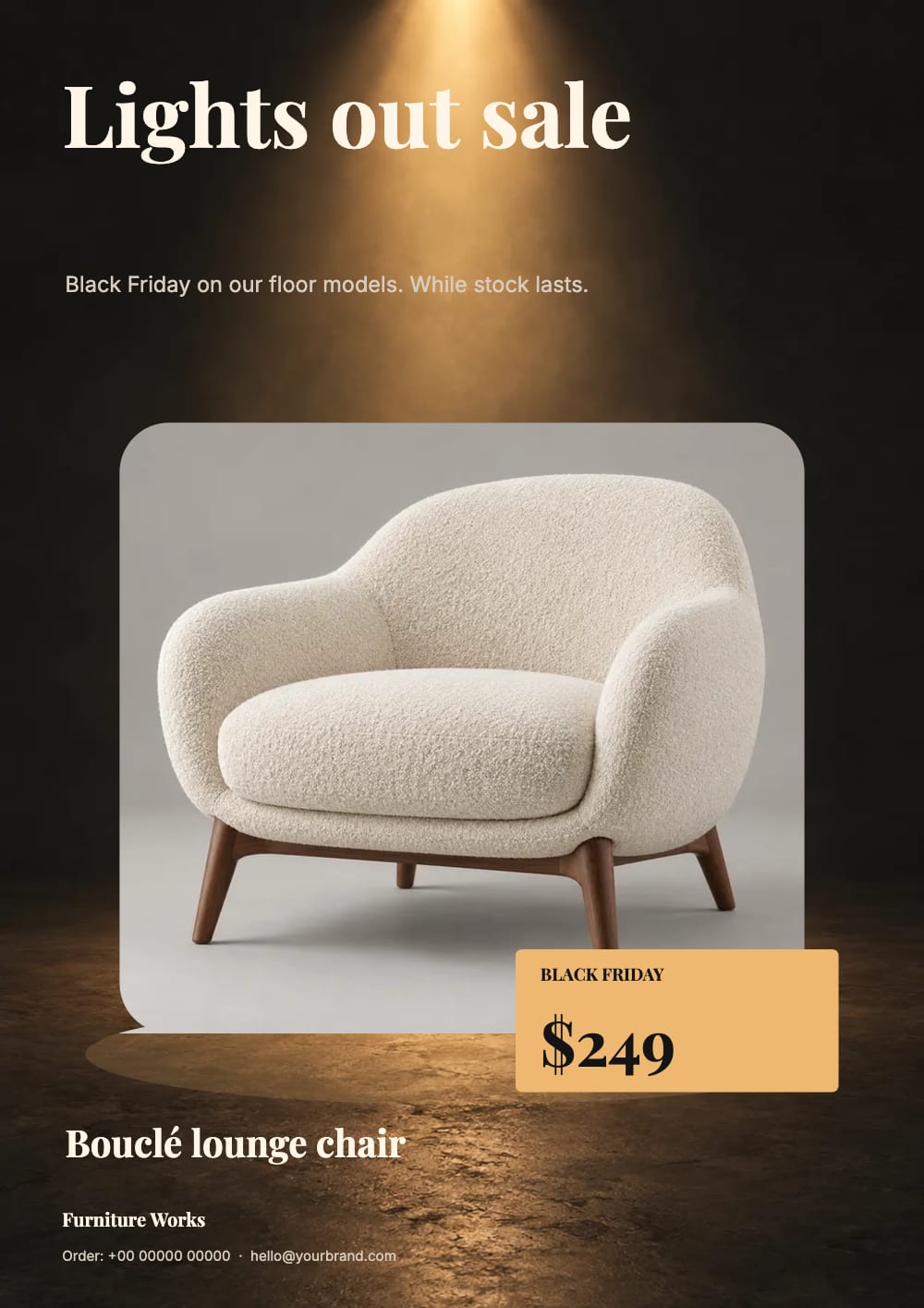 Cover of the Lights Out furniture flyer template