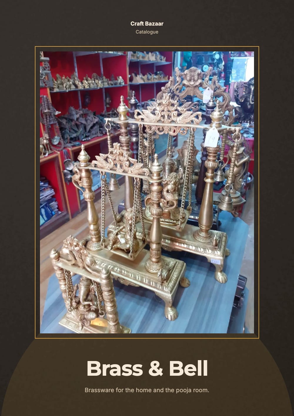 Cover of the Brass & Bell handicrafts & gifts catalogue template