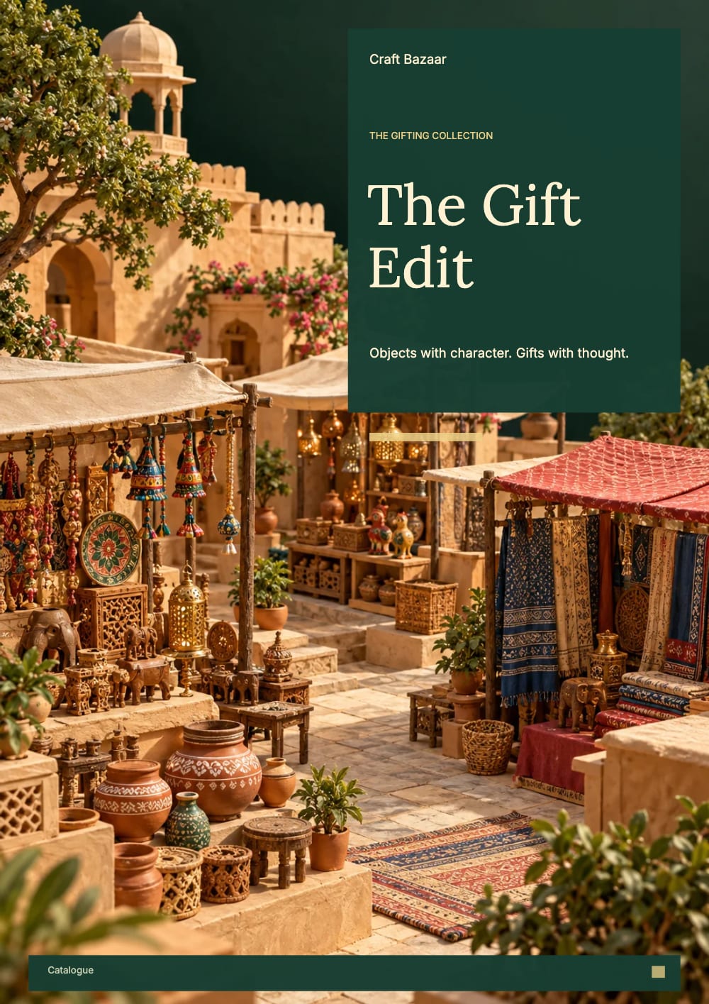 Cover of the The Gift Edit handicrafts & gifts catalogue template