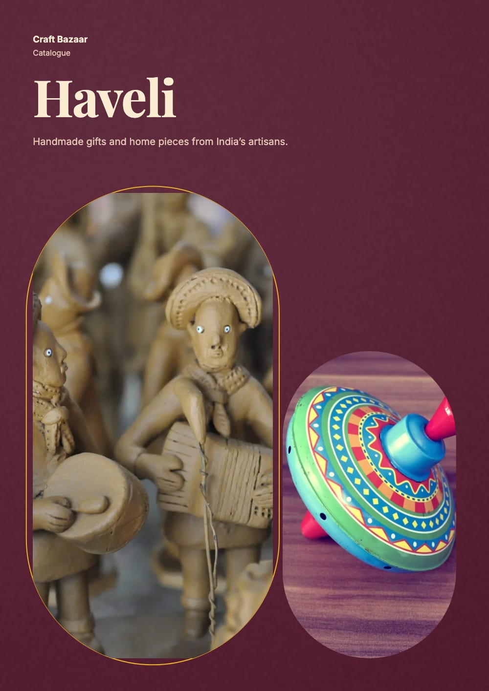Cover of the Haveli handicrafts & gifts catalogue template