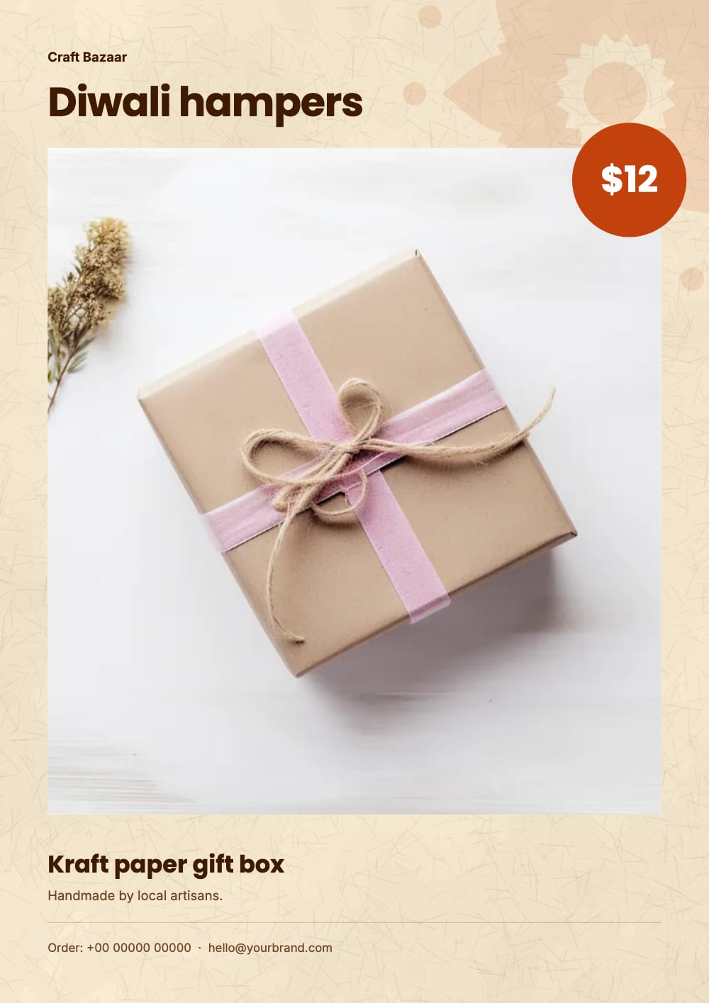 Cover of the Diwali Hamper handicrafts & gifts flyer template