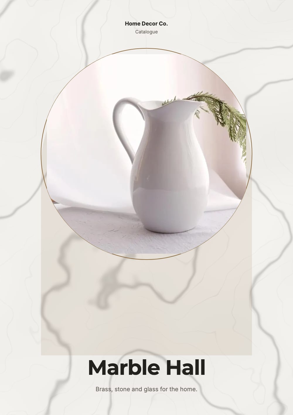 Cover of the Marble Hall home decor catalogue template
