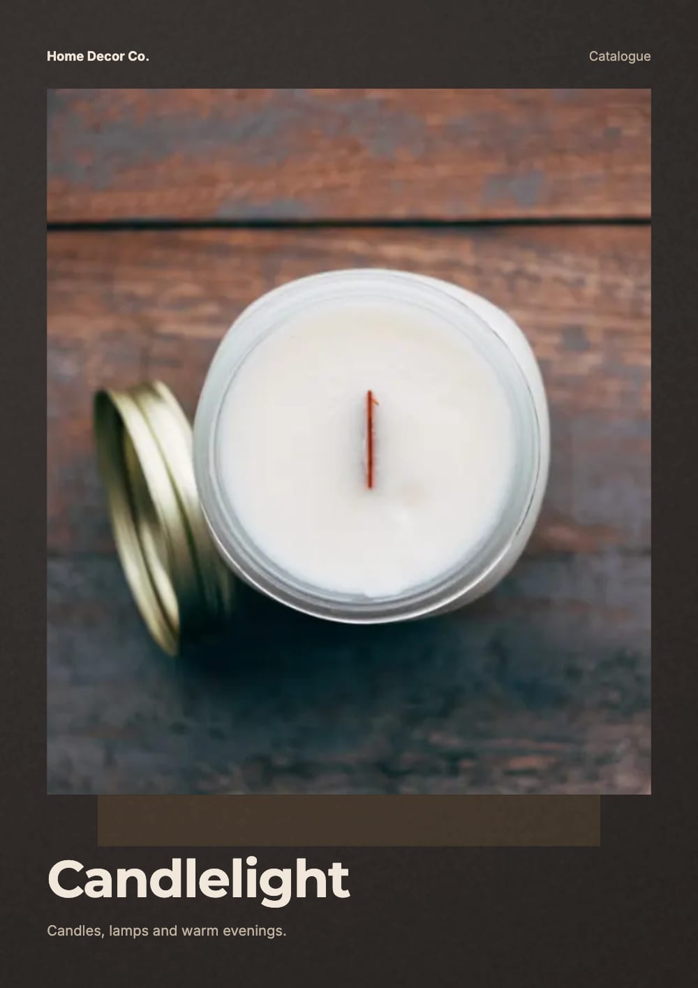 Cover of the Midnight home decor catalogue template