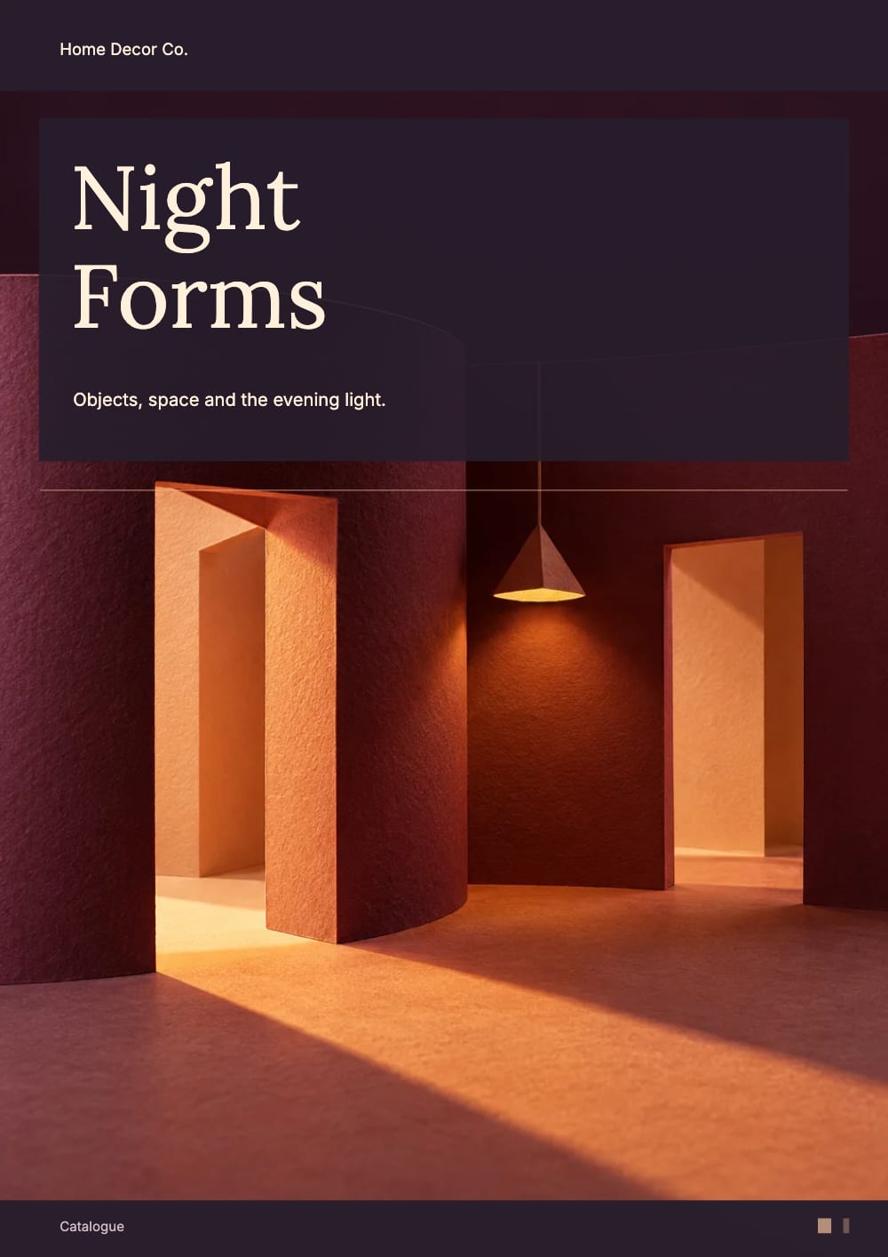 Cover of the Night Forms home decor catalogue template