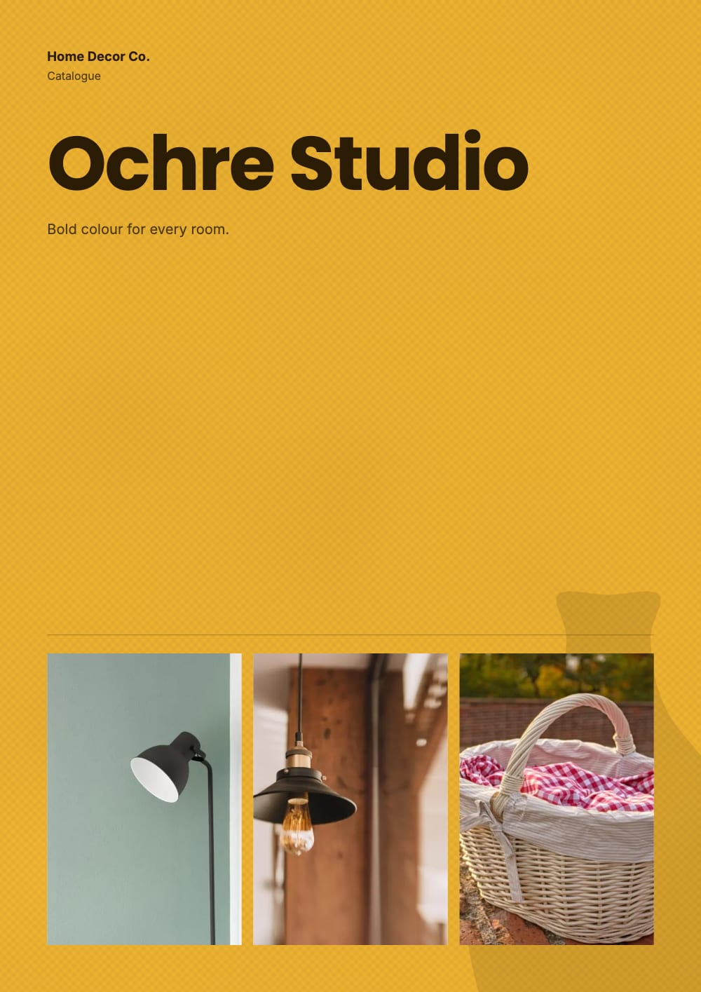 Cover of the Ochre Studio home decor catalogue template