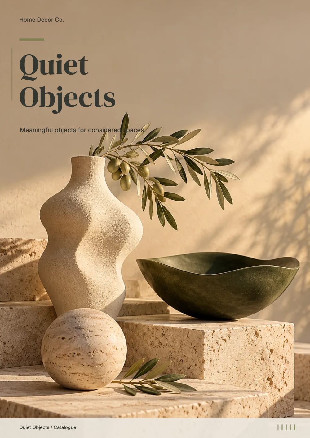 Cover of the Quiet Objects home decor catalogue template