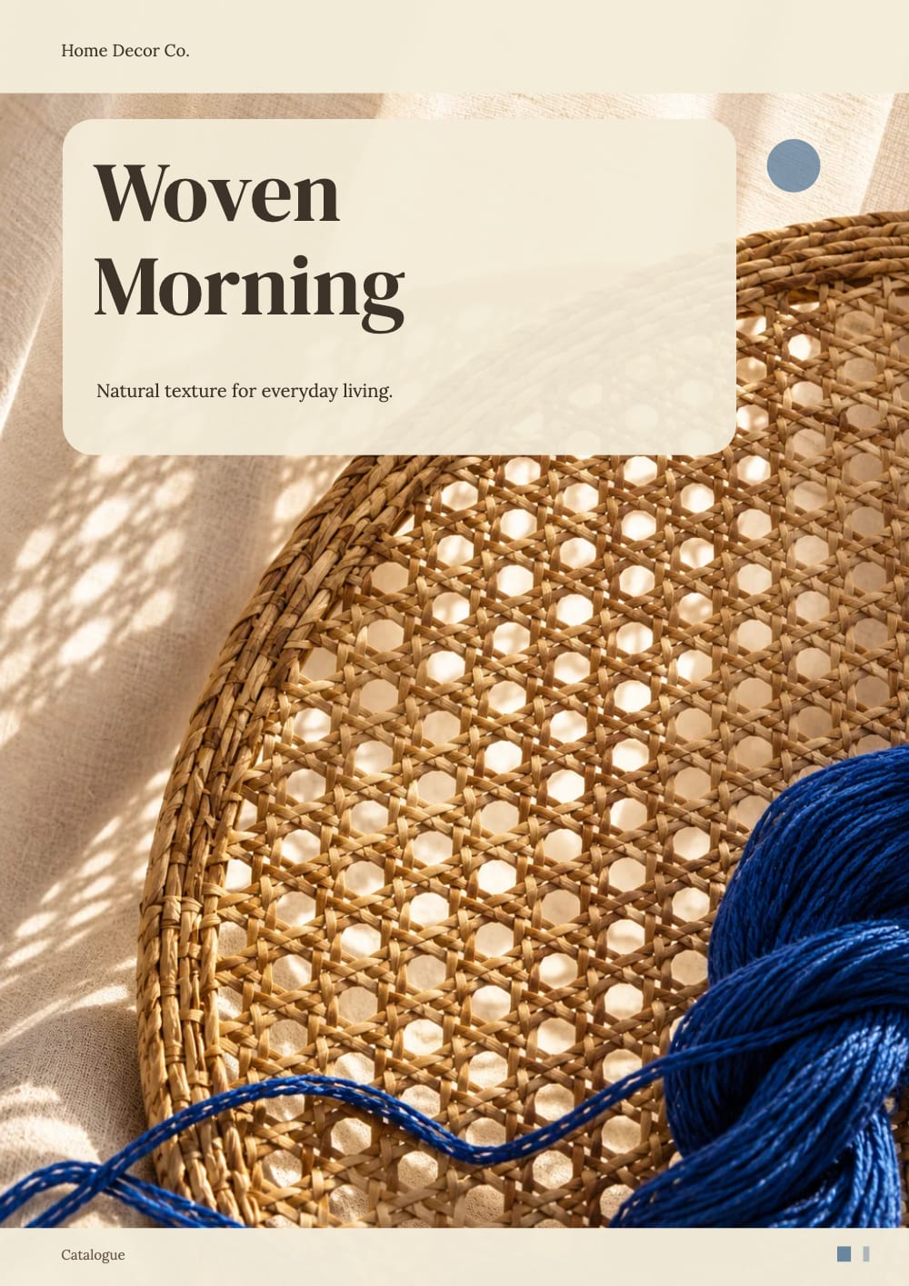 Cover of the Woven Morning home decor catalogue template