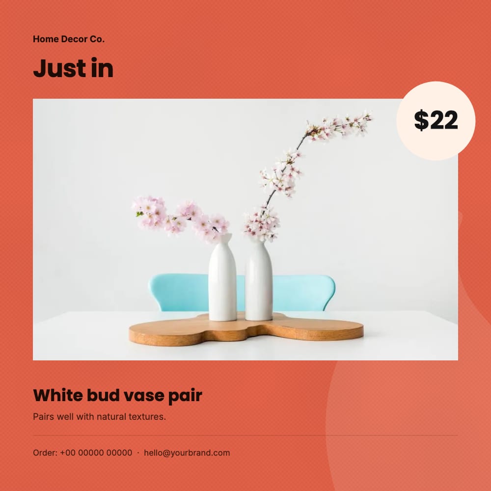 Cover of the New Arrivals home decor flyer template