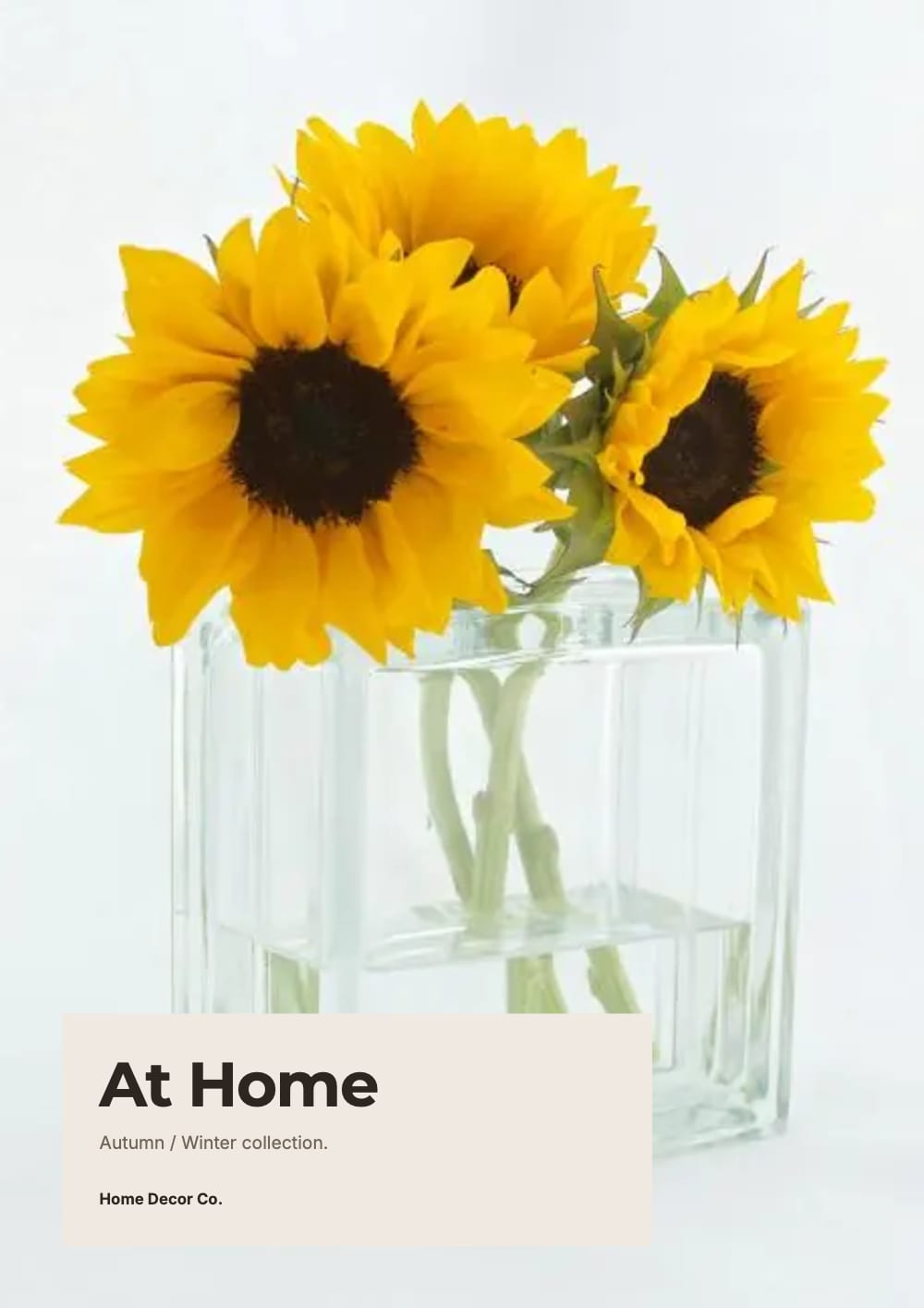 Cover of the At Home home decor lookbook template