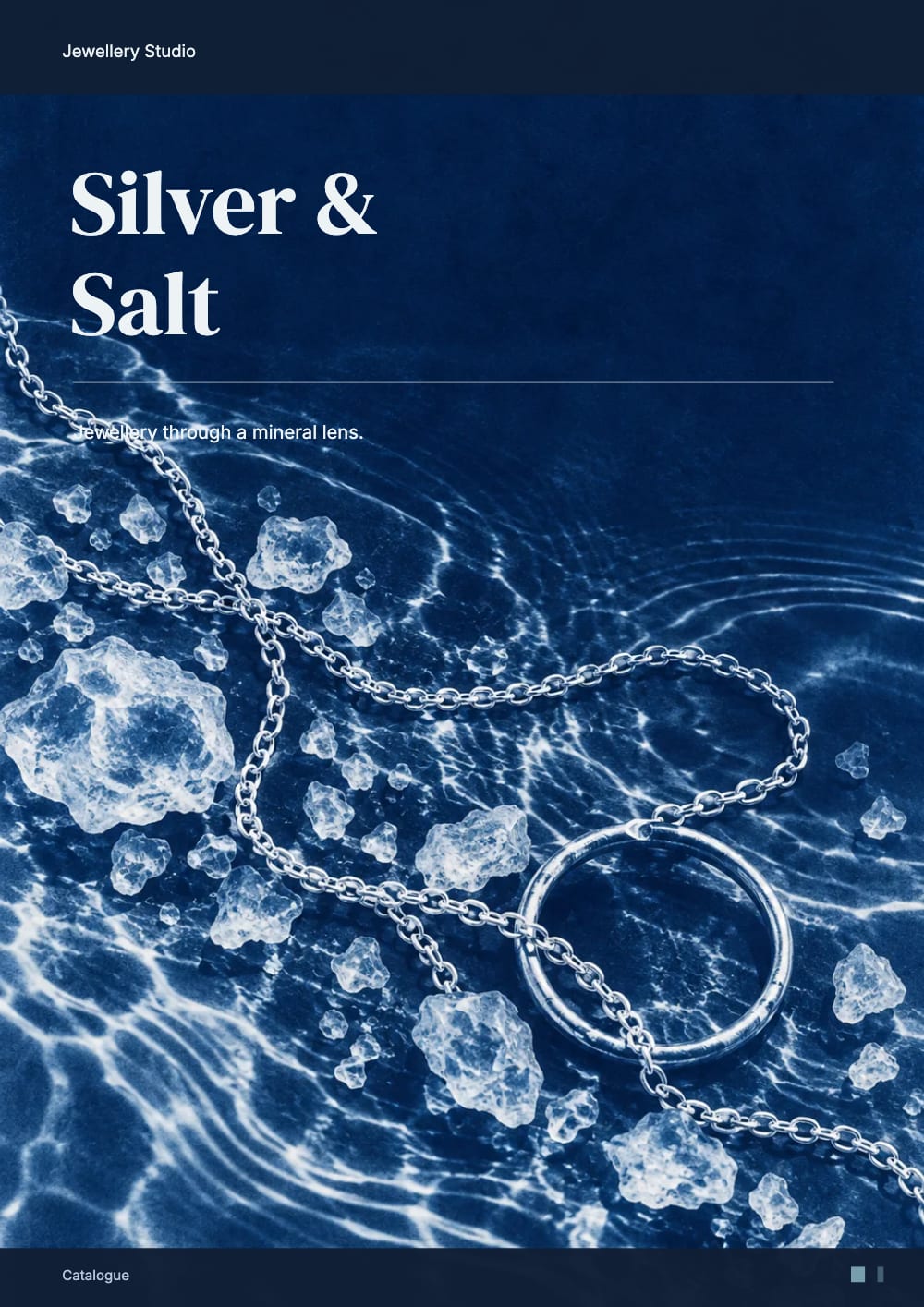 Cover of the Silver Salt jewellery catalogue template