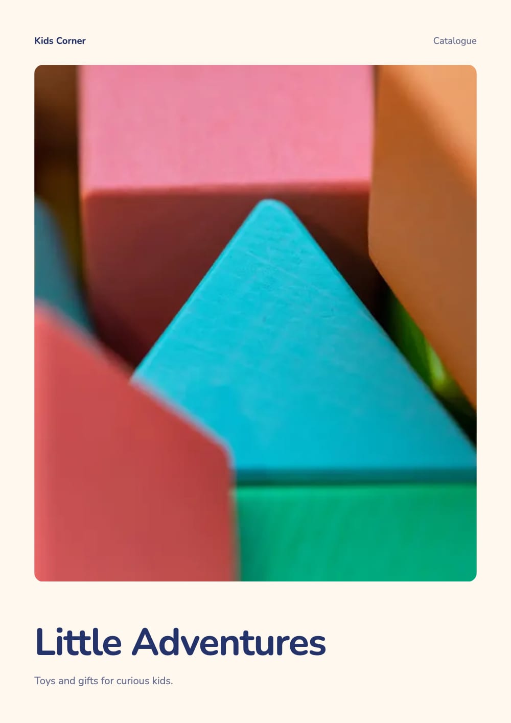 Cover of the Little Adventures toys & baby catalogue template