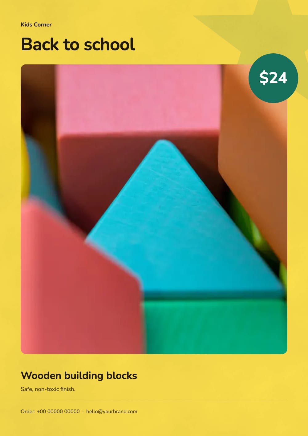 Cover of the Back to School toys & baby flyer template
