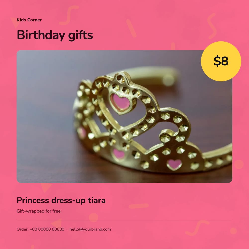 Cover of the Birthday Bash toys & baby flyer template