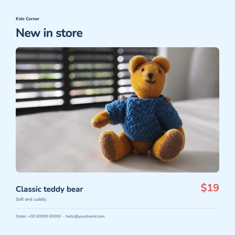 Cover of the New in Store toys & baby flyer template