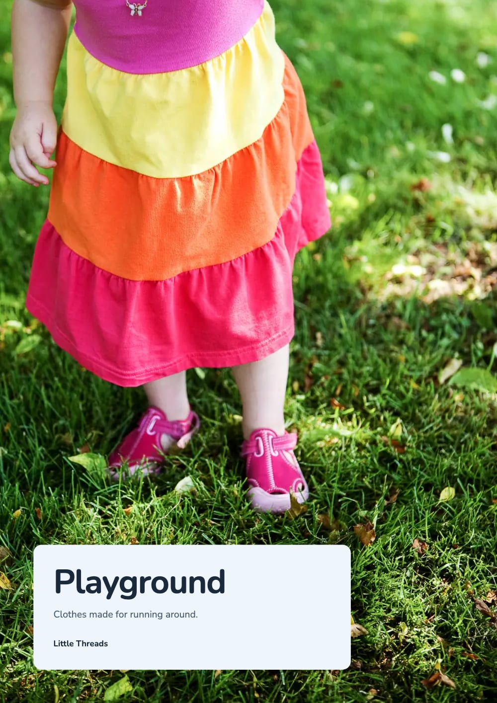 Cover of the Playground kids’ wear lookbook template