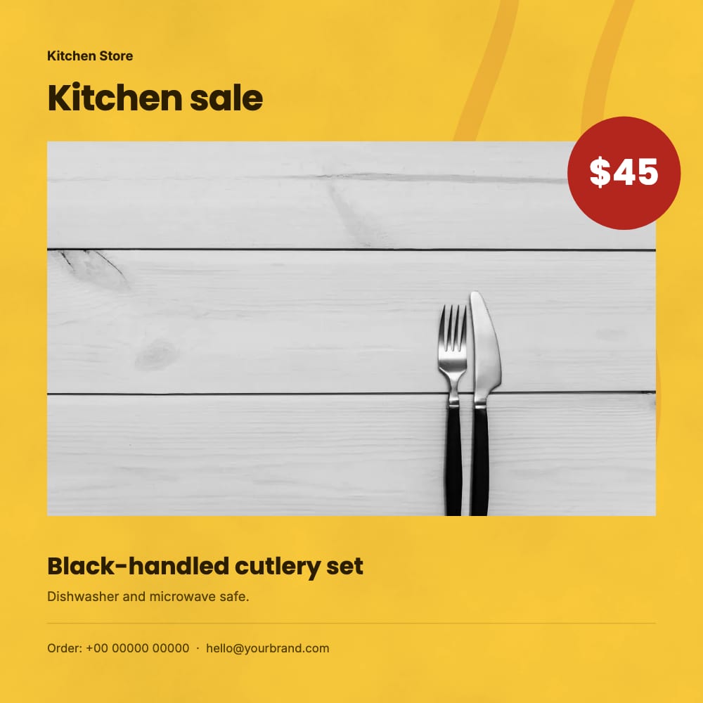 Cover of the Kitchen Sale kitchen & dining flyer template