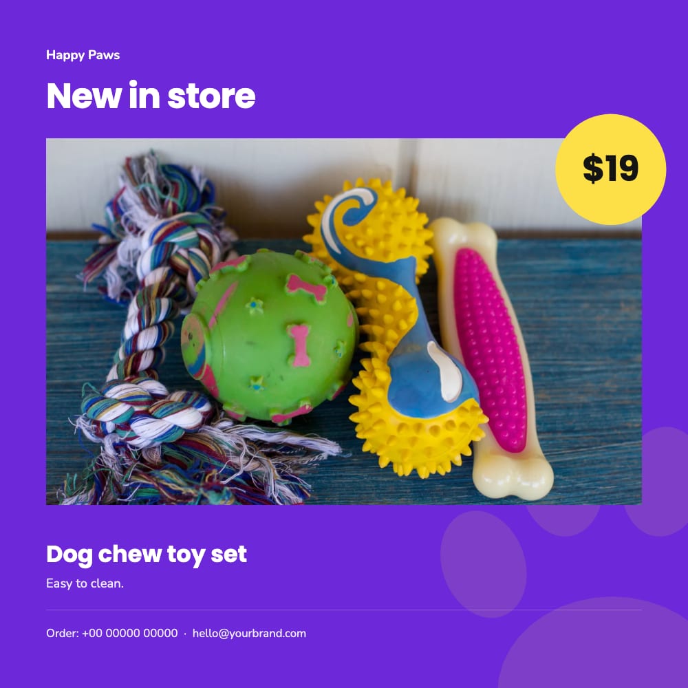 Cover of the Treat Time pet supplies flyer template