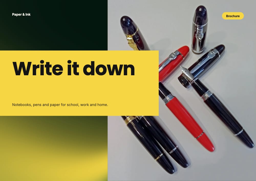 Cover of the Highlighter stationery & office brochure template