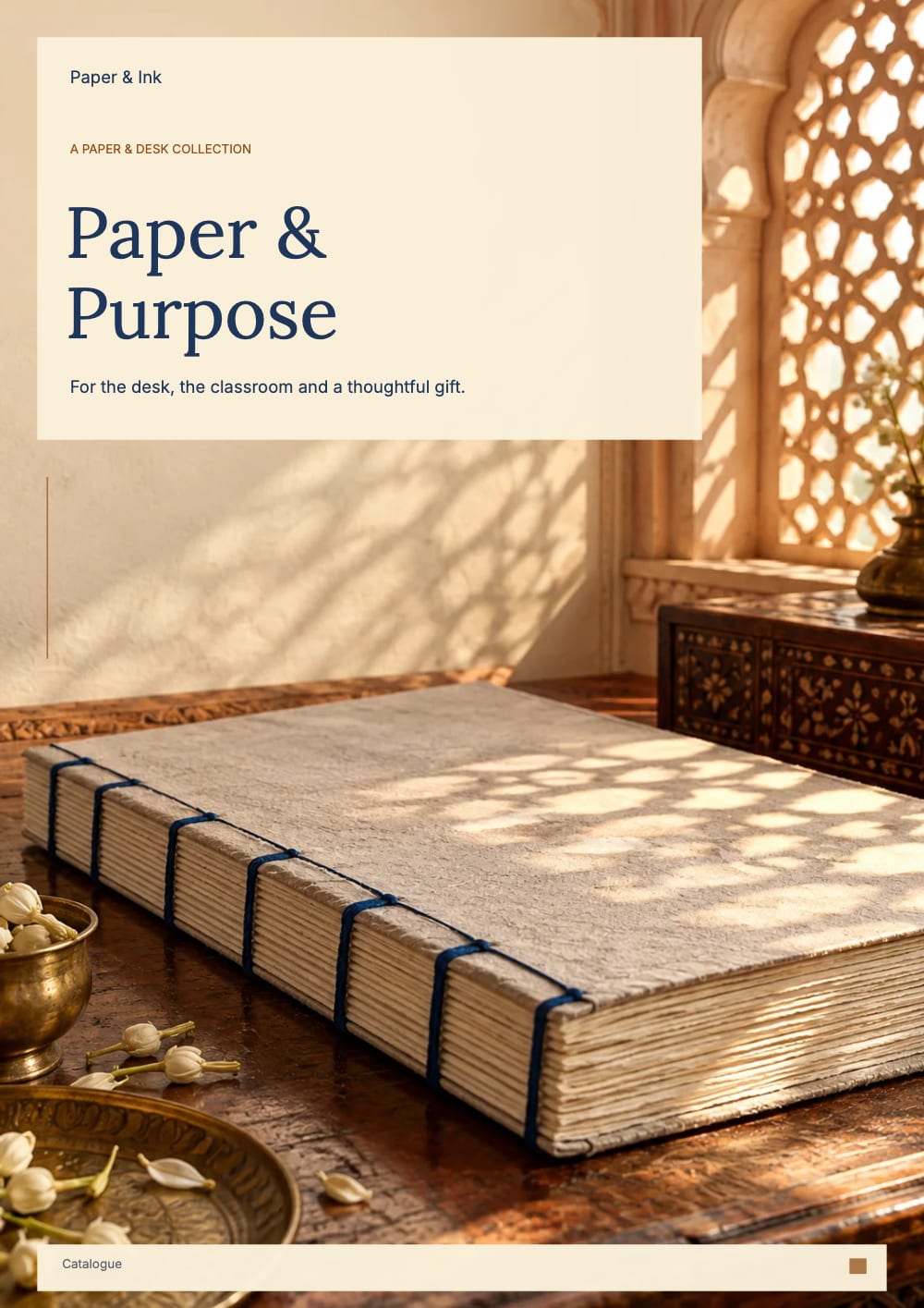 Cover of the Paper & Purpose stationery & office catalogue template