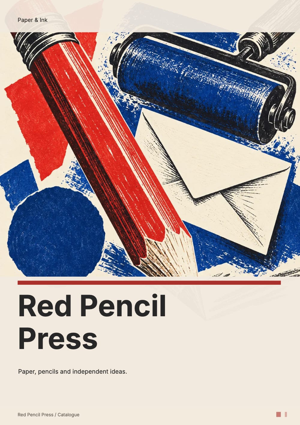 Cover of the Red Pencil Press stationery & office catalogue template
