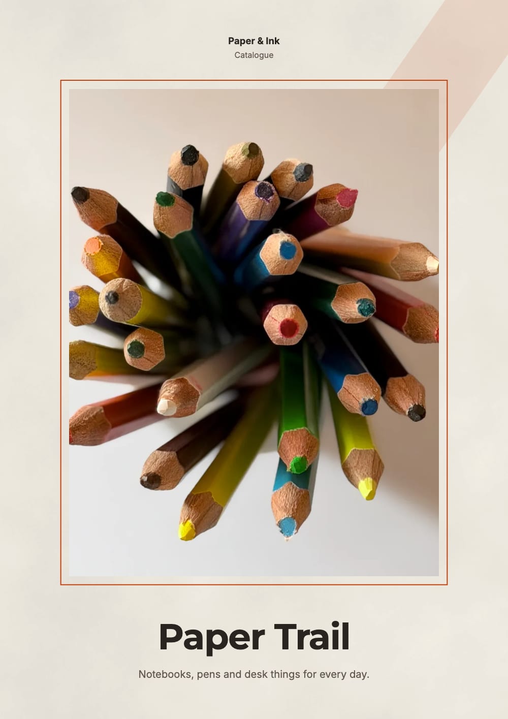 Cover of the Paper Trail stationery & office catalogue template