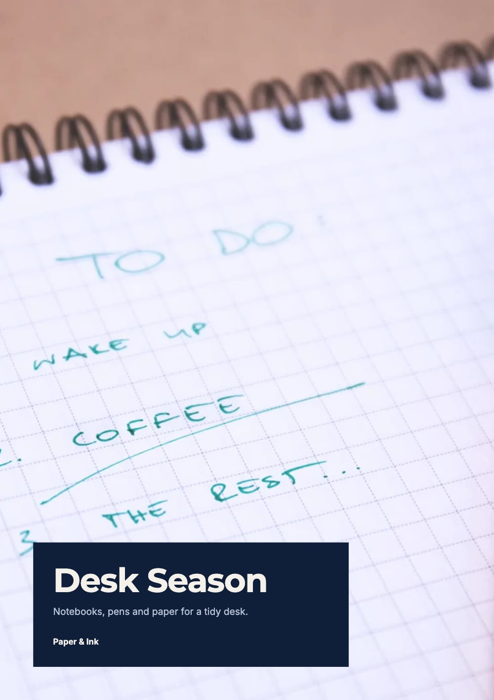 Cover of the Midnight Ink stationery & office lookbook template