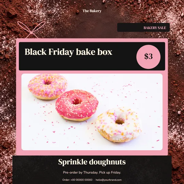 Page 2 of the Bake Box bakery & cafe flyer template: flyer