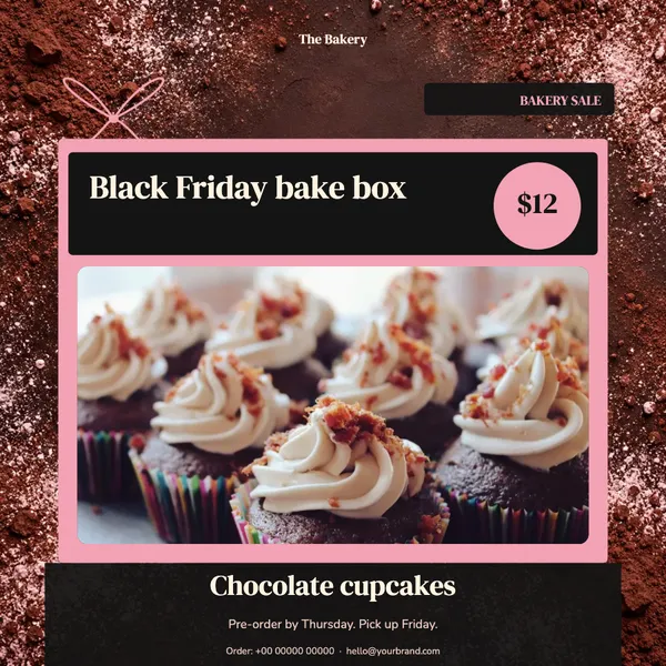 Page 5 of the Bake Box bakery & cafe flyer template: flyer
