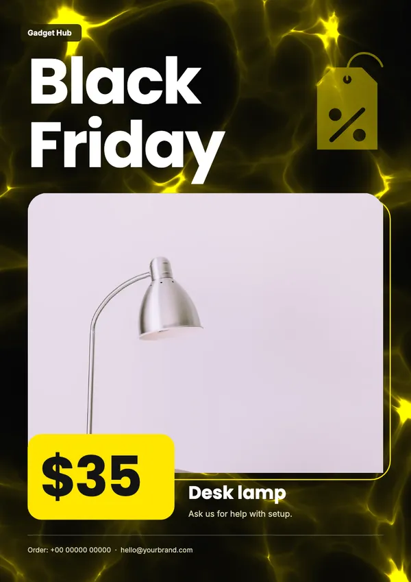 Page 2 of the Black Friday electronics & gadgets flyer template: flyer