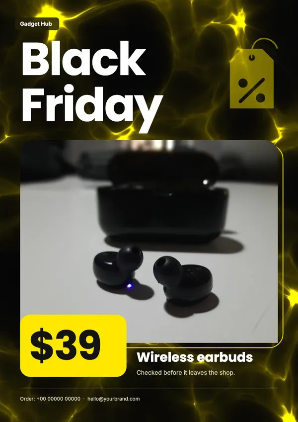 Page 4 of the Black Friday electronics & gadgets flyer template: flyer